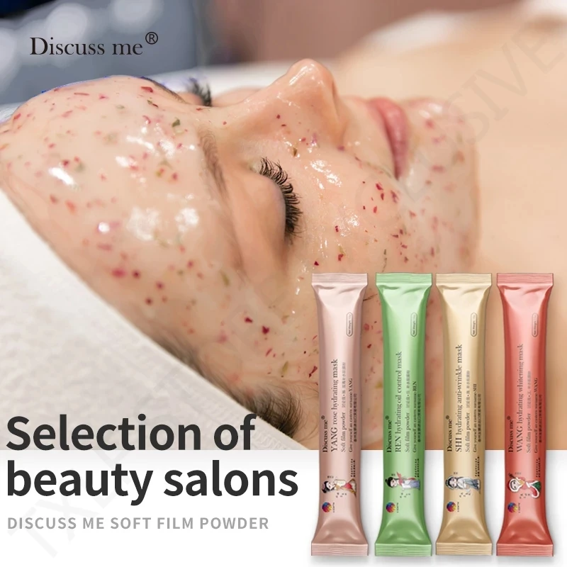 

6pcs/box Rose Hyaluronic Acid Soft Mask Powder Moisturizing Soft Film Powder Spa Facial Mask Beauty Salon Hydrating Natural 15g