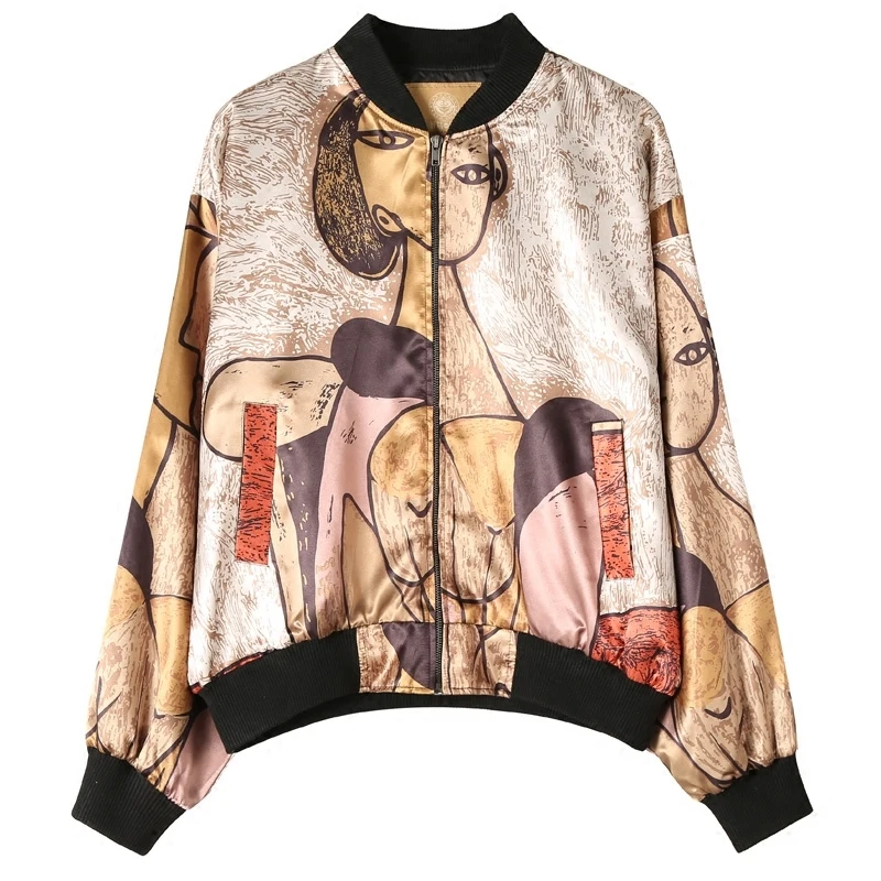 Высококачественная весенне-осенняя новая куртка с круглым вырезом женская