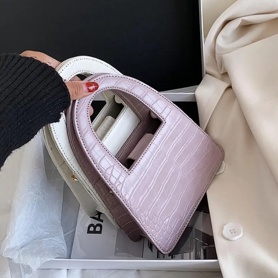 

Stone pattern Mni Tote bag 2020 Summer New High-quality PU Leather Women's Designer Handbag Chain Travel Shoulder Messenger Bag