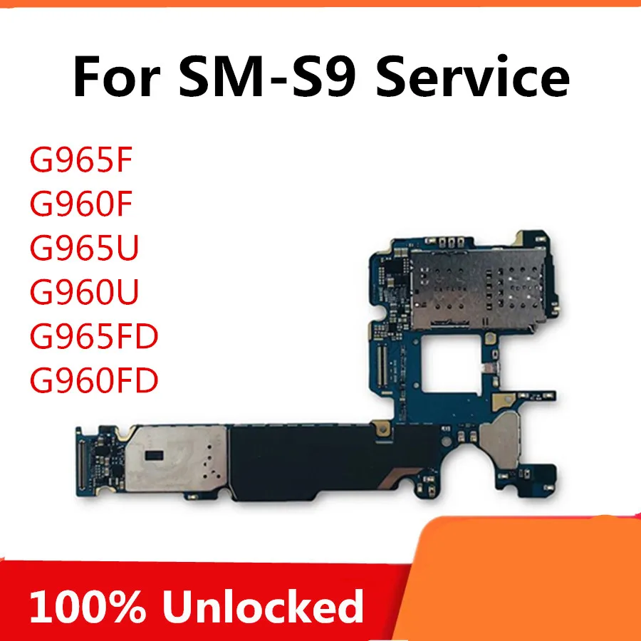 100% разблокирована для Samsung Galaxy S9 Plus G965F G960F G965U G960U G965FD G960FD материнская плата с