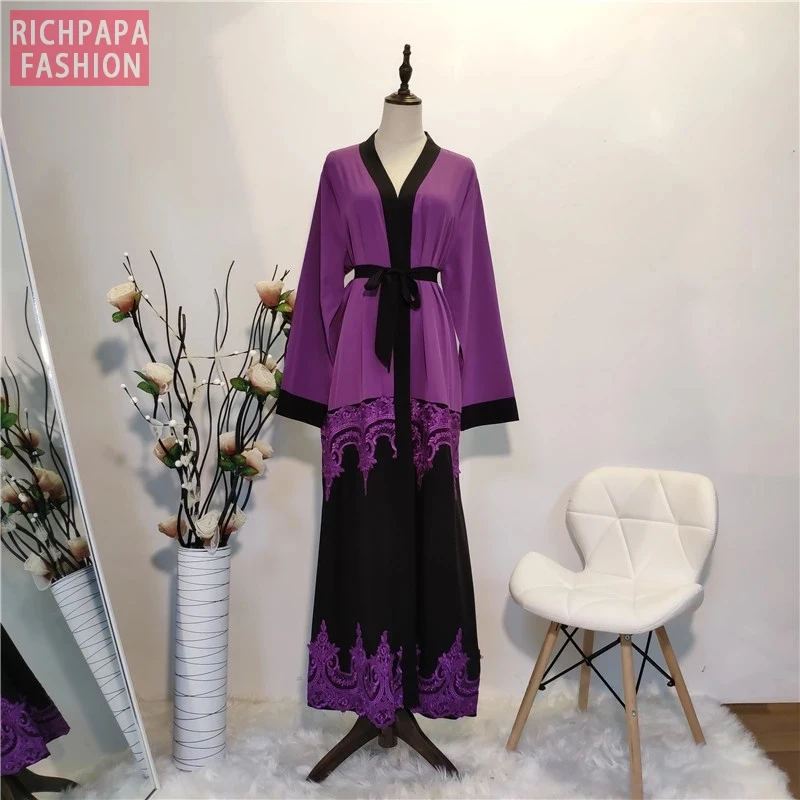 Открытый абайя кимоно хиджаб мусульманское платье Абая для женщин марокканский