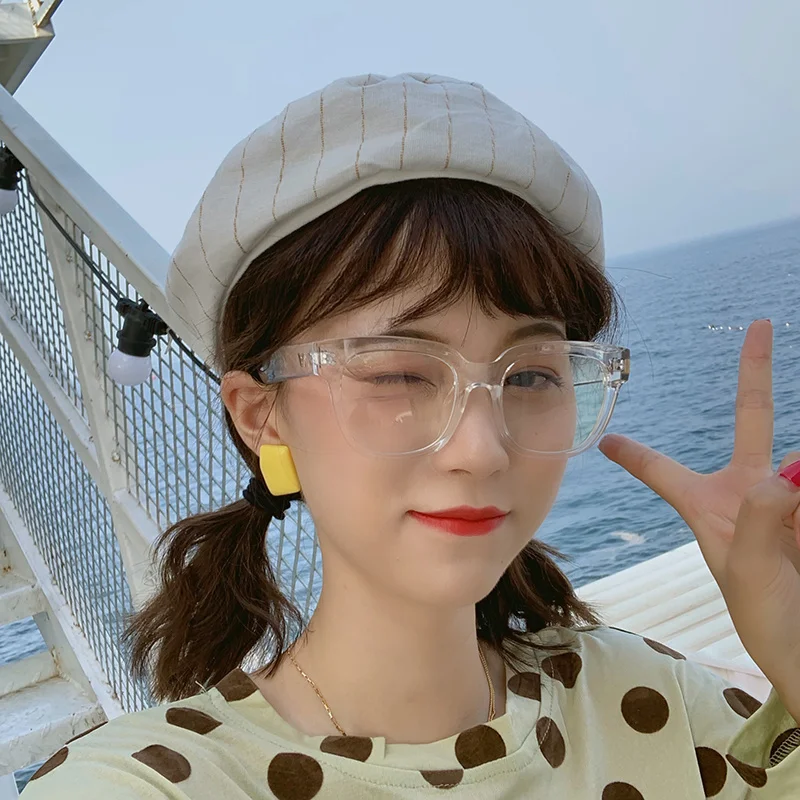 Очки большого размера с квадратной оправой для мужчин и женщин трендовые