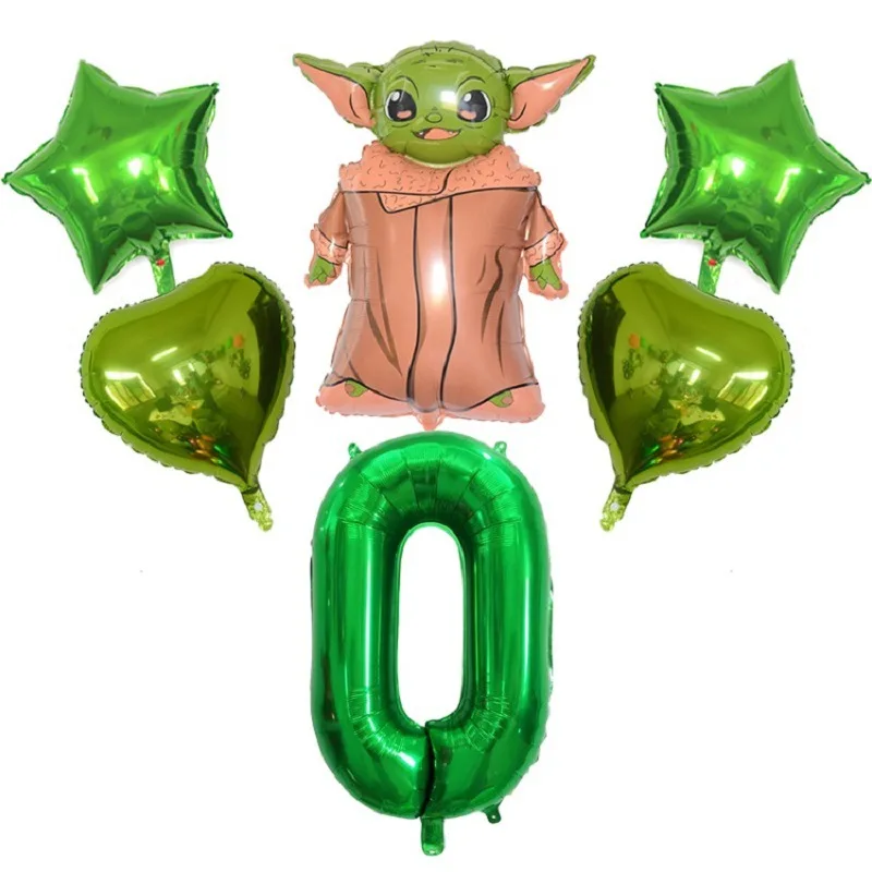 Воздушные шары из Звездных войн Зеленая Звездная война малыш йода воин робот