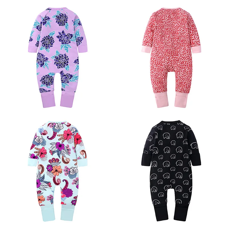 Детский хлопковый комбинезон на молнии с коротким рукавом| |