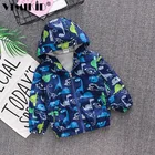 Новое поступление осенних курток для мальчиков 2021 Мультяшные Динозавры Животные синяя детская одежда жакет молния кардиган для мальчиков