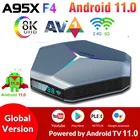 ТВ-приставка VONTAR A95X F4 Amlogic S905X4 Android 11 RGB светильник 4 Гб 64 ГБ 32 ГБ двойной Wifi Youtube медиаплеер ТВ приставка A95XF4 2 Гб 16 Гб