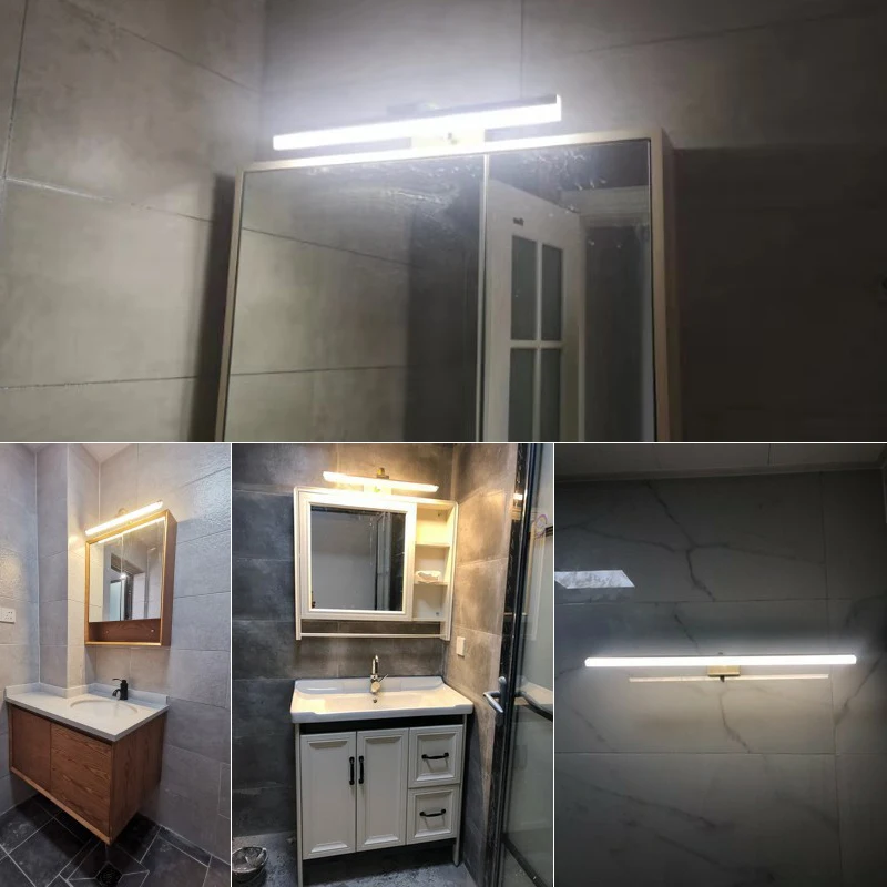 

Modern simple copper mirror light bathroom led wall lamp brass wall fixtures wall lighting makeup barbershop dressing table