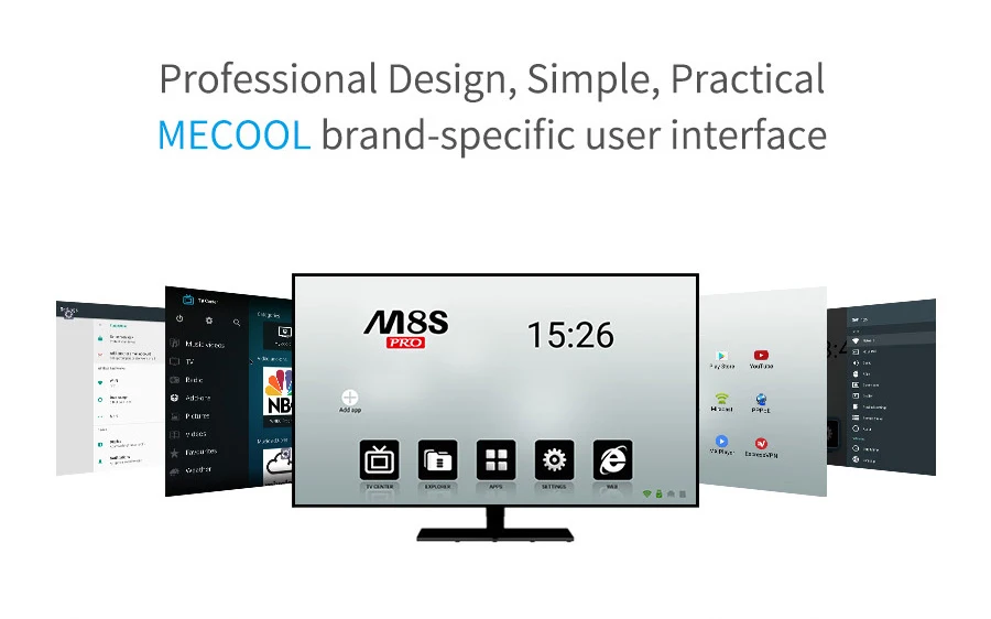 MECOOL M8S PRO W Android 7,1 ТВ приставка Amlogic S905W Процессор четырехъядерный 2 Гб ОЗУ DDR4 16 Гб Смарт ТВ приставка 2,4 ГГц WiFi 4 к H.265 ТВ приставка