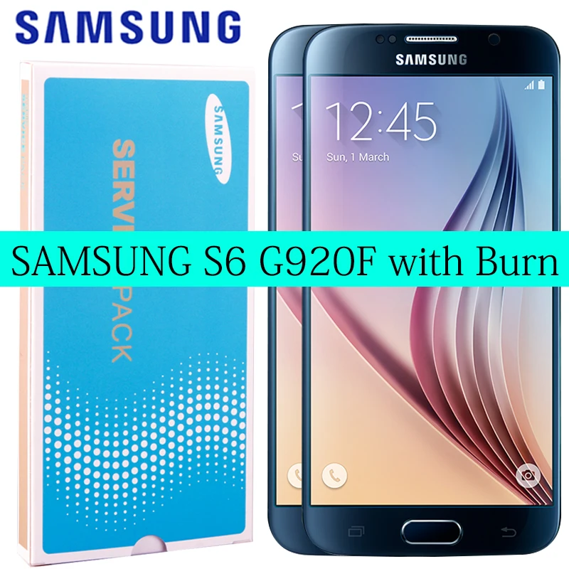 Оригинальный 5 1 ''дисплей с ЖК экраном рамкой для SAMSUNG Galaxy S6 G920 G920F кодирующий