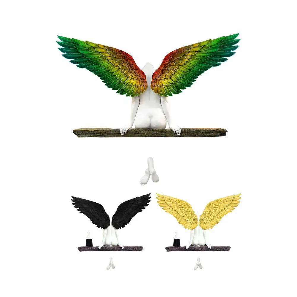 

Hot Sales!!! Wall Sculpture Stylish Angel Shape Resin Living Room Decorative Wall Decor for Home