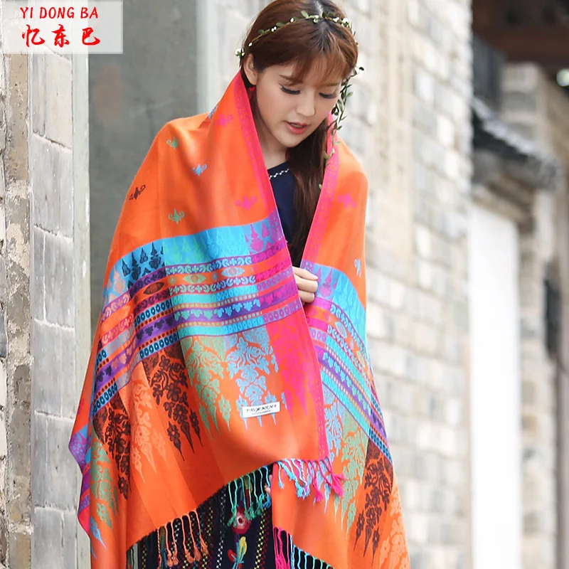 Новая Всесезонная натуральный хлопок Женская обувь в богемном стиле Обувь с шарф