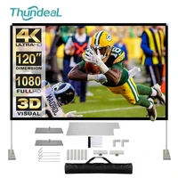 169 hd display foldable portable 2k 4k projector screen with stand 100inch movie video projection screen indoor outdoor curtain