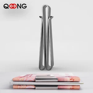 Заказная надпись третьей Двусторонняя изысканный подарок многофункциональная Для мужчин Для женщин зажим для денег из нержавеющей стали карманный кошелек для денег зажим