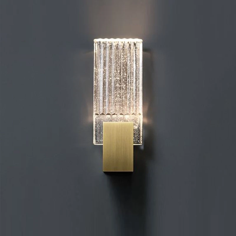 

Modern Crystal Wall Lamp Simple Creative Wall Light Copper LED Sconce Light For Living Room Bedroom Stair Cloakroom Balcony