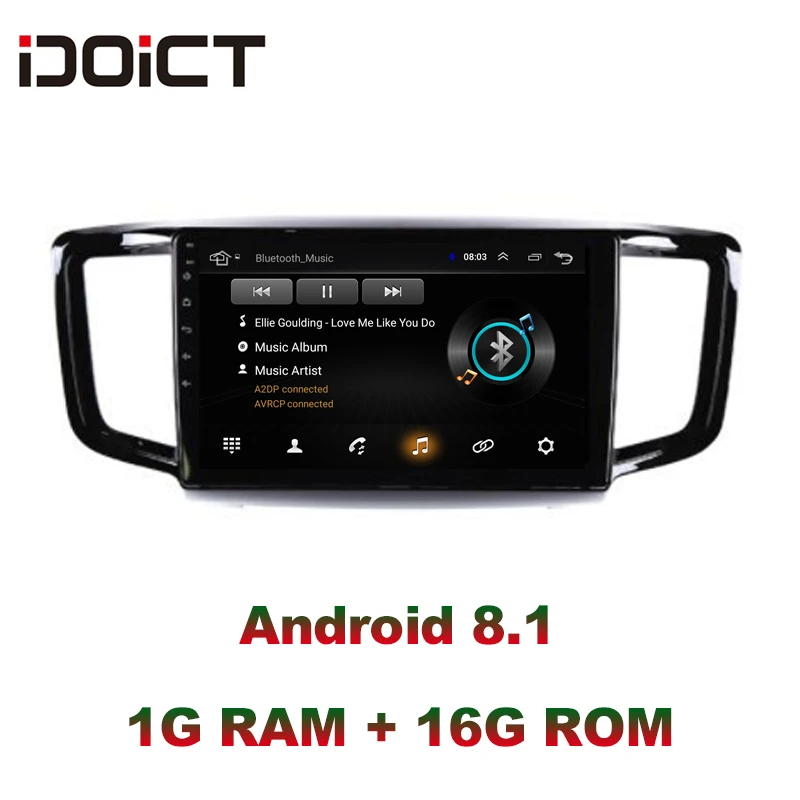 Автомобильный DVD плеер IDOICT Android 8 1 GPS навигация мультимедиа для Honda odysley Radio 2015 2016 2017