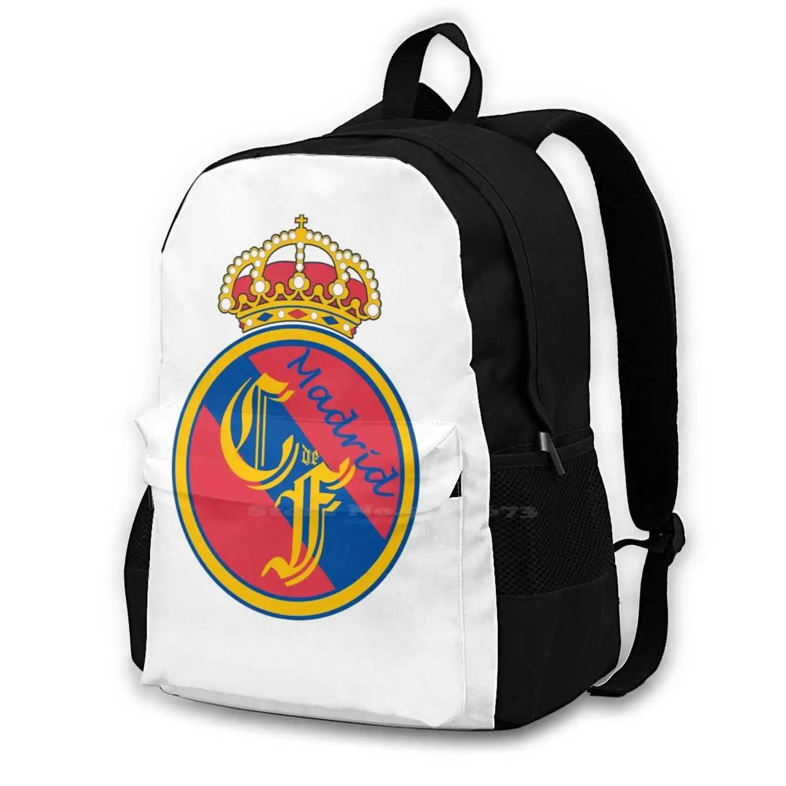 

Club De Futbol - Madrid Women Men Teens Laptop Travel School Bags Futbol Soccer Club Team Squad Goalie Madrid Spain Getafe