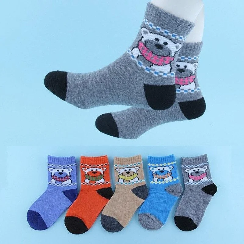 

5 Pairs Autumn and Winter Boys and Girls Fashion Children's Socks