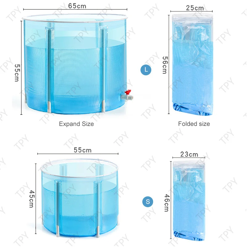 Портативная пластиковая Ванна Складная для спа утолщенная отдельно стоящая