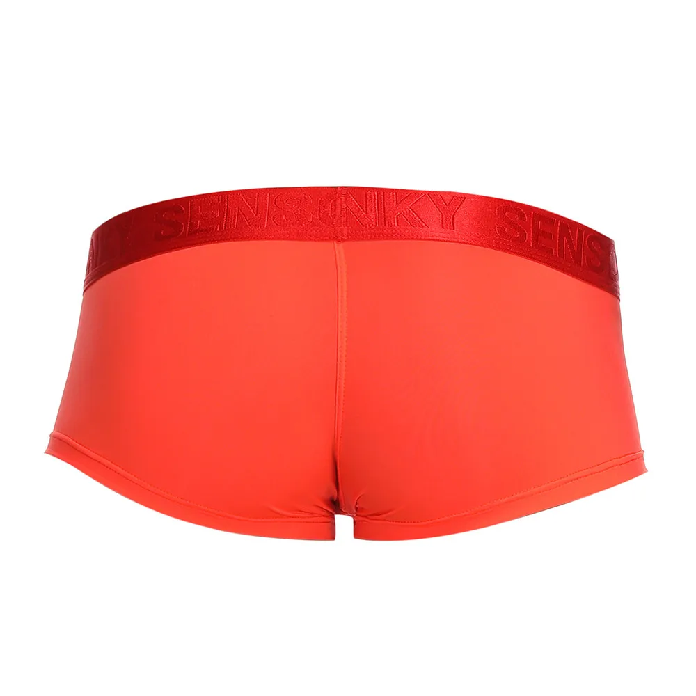 Men Solid Color Underwear Boxer knickers Shot Pouch Ultra-thin Underpants Boxer Underpants Men Underwear Soft Cotton Calvin Boxe
