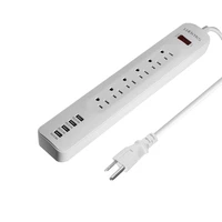 multifunctional surge protective platooninsert 6 outlet extension socket power strip with 4 usb charging ports