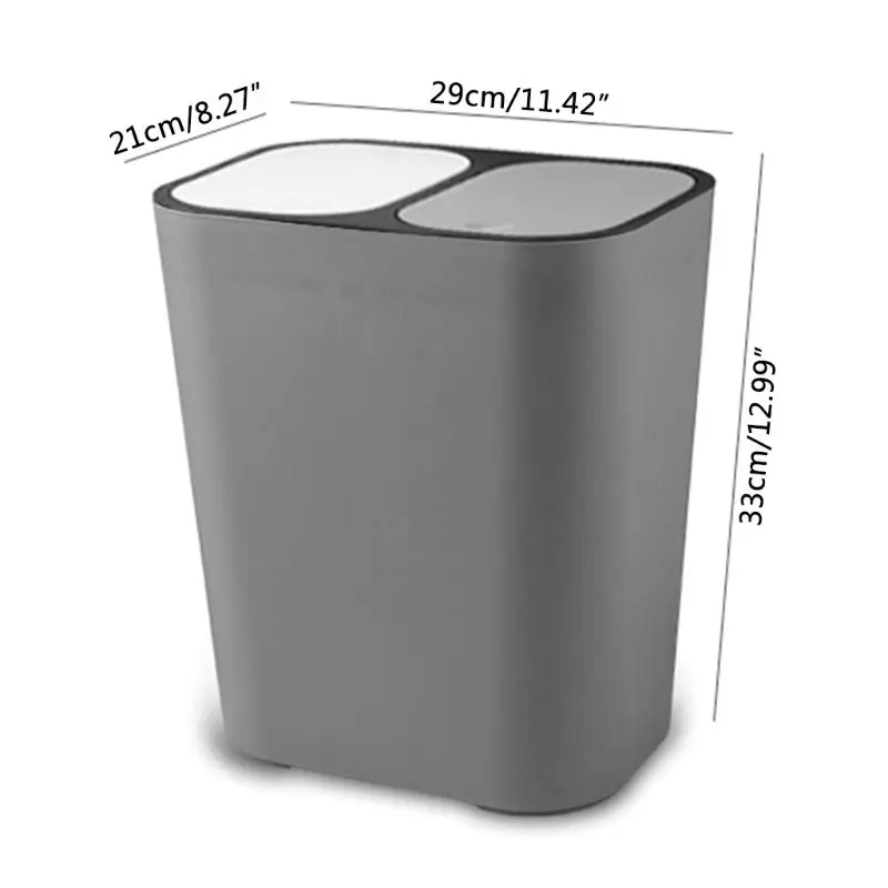 Kitchen Trash Sorting Container Household Flip Can Garbage Bin Waste Basket Dry and Wet Classified Rubbish with Lid | Дом и сад
