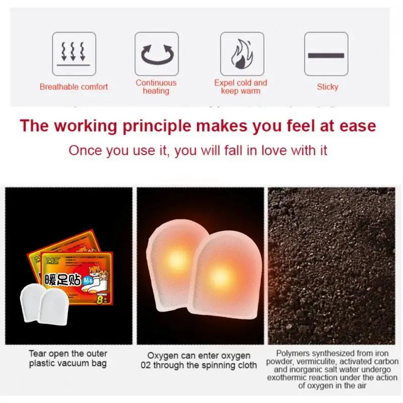 2pc Body Warmer Stick Lasting Heat Patch Keep Hand Leg Foot Warm Paste Pads Warmers Stickers Heated Pad Household Merchandises |