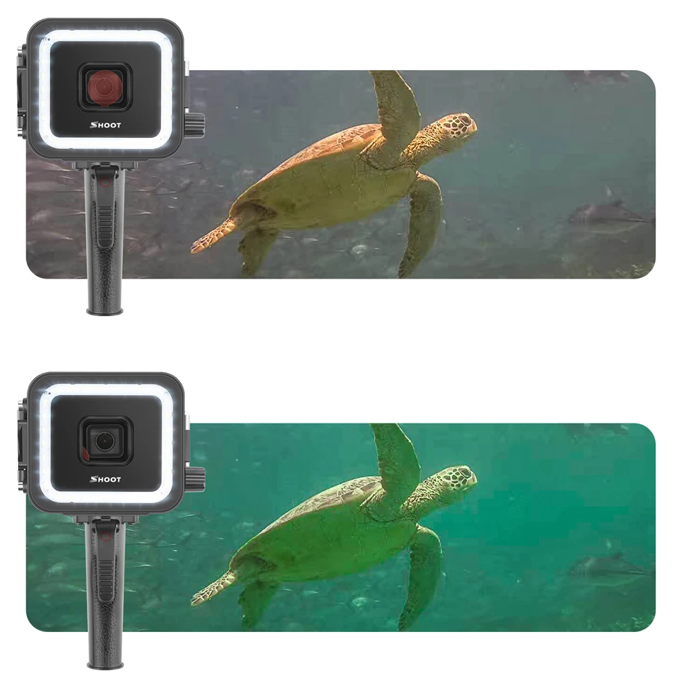 Подводный светодиодный светильник SHOOT для GoPro 40M 900LM водонепроницаемый Hero 7 6 5