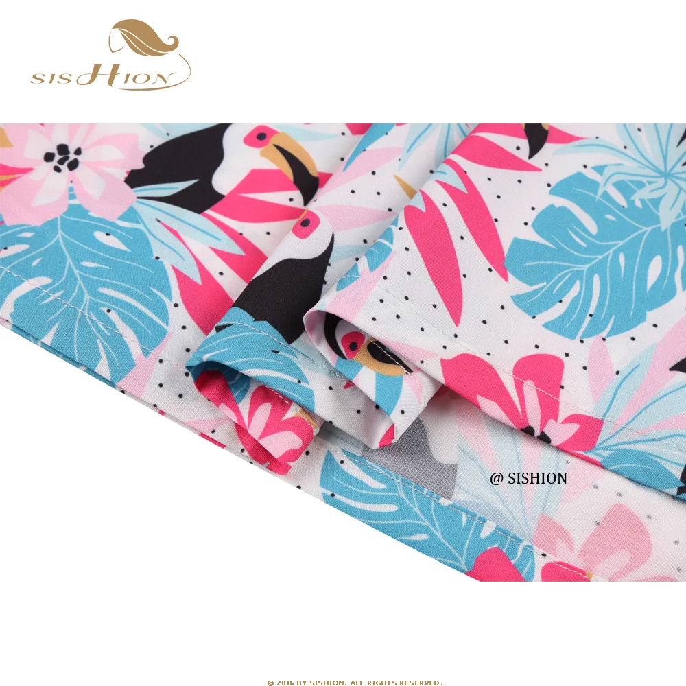 Размера плюс тропические цветы листья печатных летняя юбка для маленьких