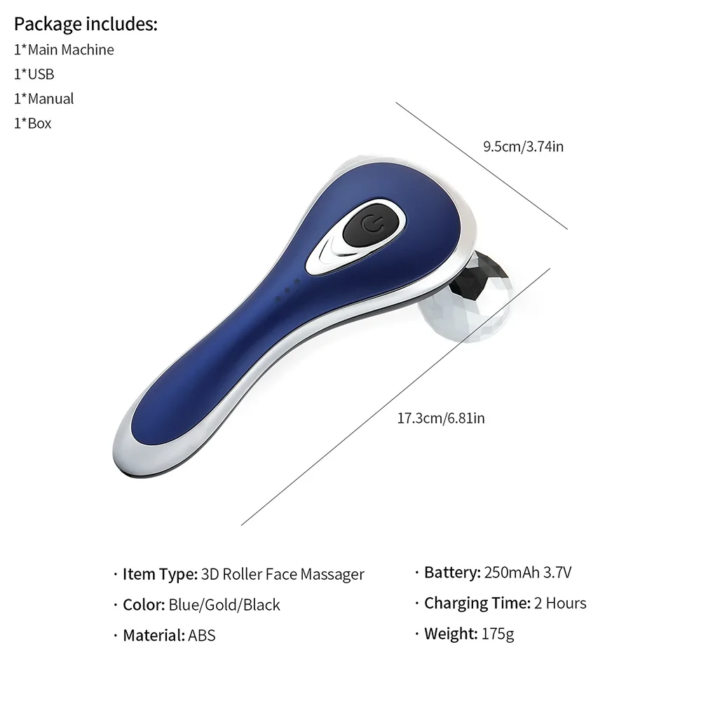 3D роликовый массажер для лица V Форма за кожей лифтинг кожи Красота аппарат
