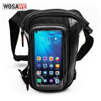 wosawe motorcycle leg bag waist backpack touch screen motocross racing side bag riding travel wear resistant night reflectivebag