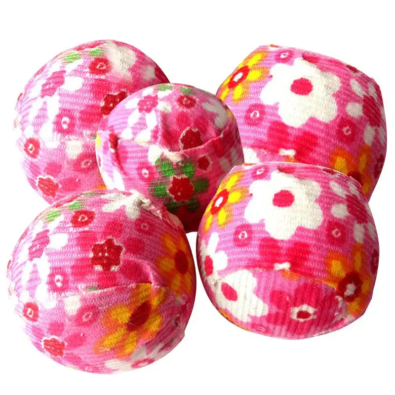 

Cat Toy Interactive Cat Ball Cloth Funny 5PCS Flower Print Soft Gatos Play Ball Toy For Pet Kitten Chewing Toy Pet Supplies