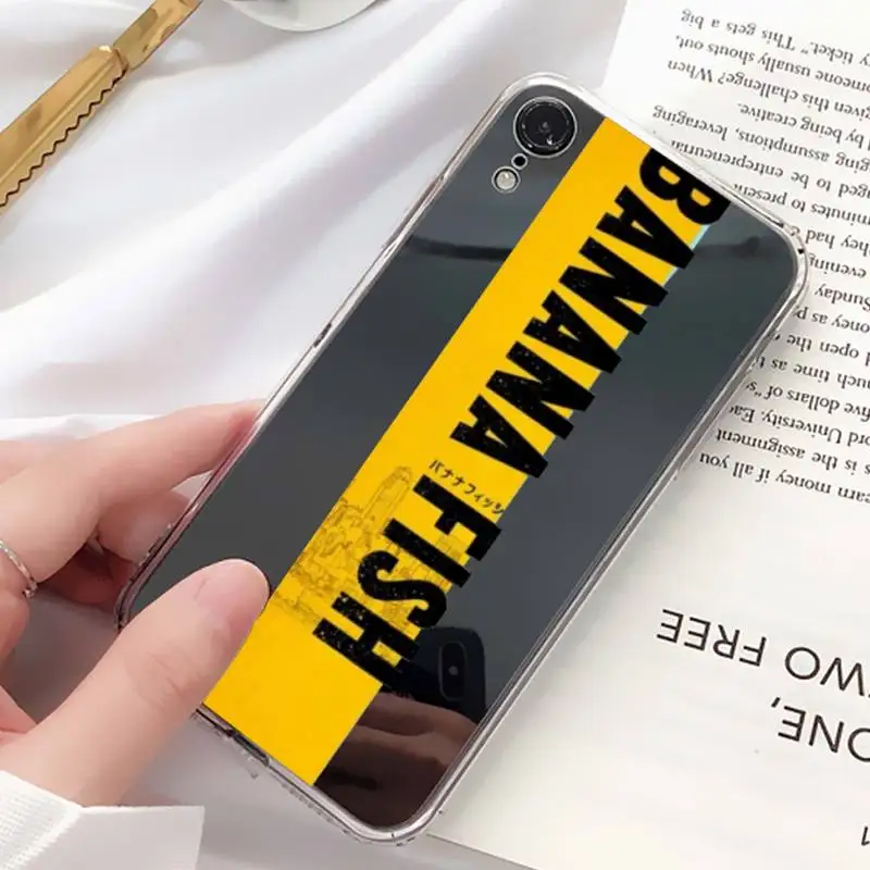 Чехол для телефона с изображением банановых рыбок и аниме iPhone 13 11 12 pro XS MAX 8 7 6 6S Plus X