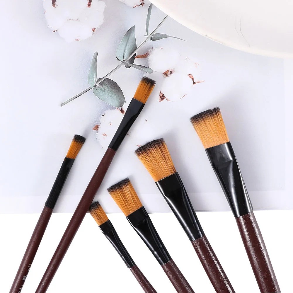 6 шт./партия художник Художник Детский рисунок нейлоновая кисть для волос