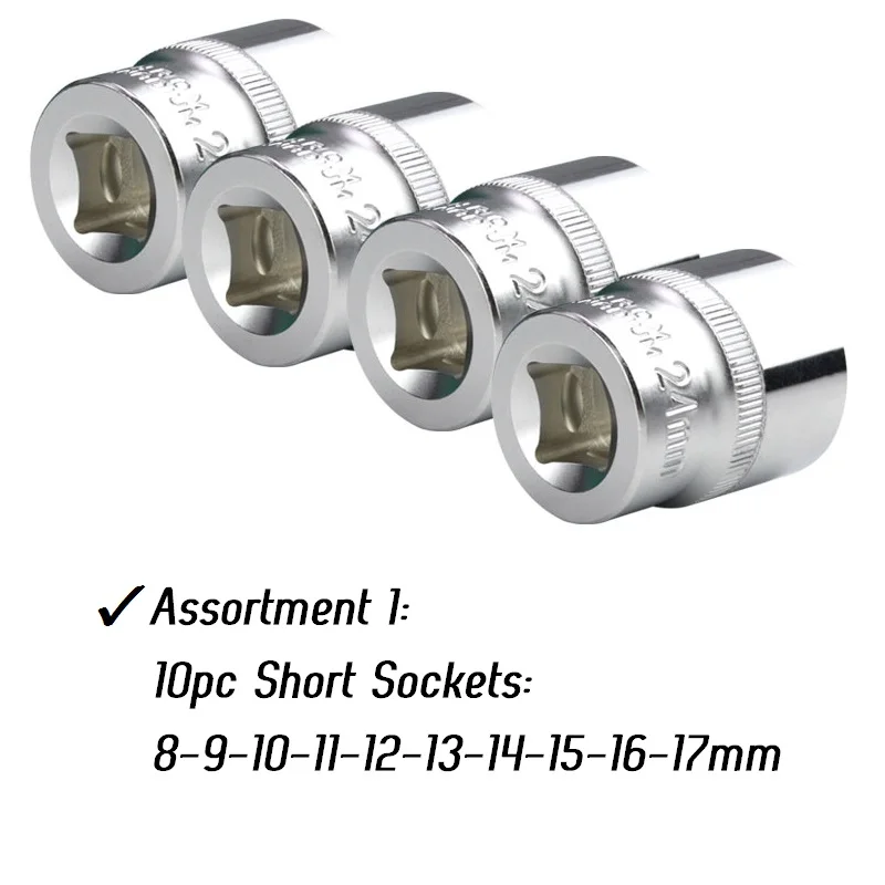 8-17mm LAOA 10 шт. 1/2 шестигранный торцевой ключ головка 12,5 мм используется на трещотке торцевой ключ динамометрический Ключ глубокий торцевой инструмент из Тайваня - Цвет: 8-17mm