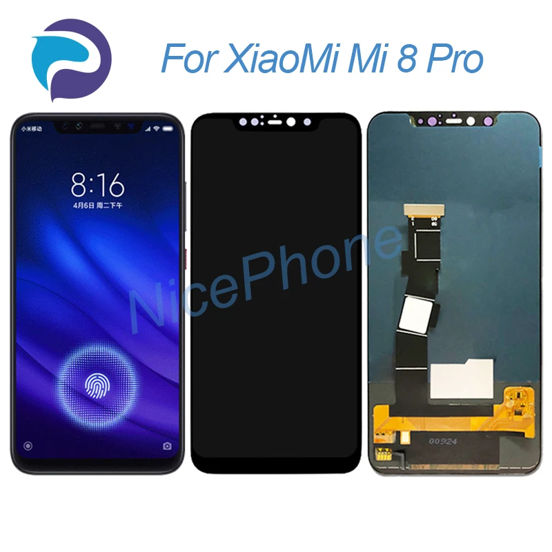 

ЖК-дисплей AMOLED для XiaoMi Mi 8 Pro, сенсорный экран, дигитайзер в сборе, замена 6,21 "M1807E8A Mi 8 Pro, экран, ЖК-дисплей