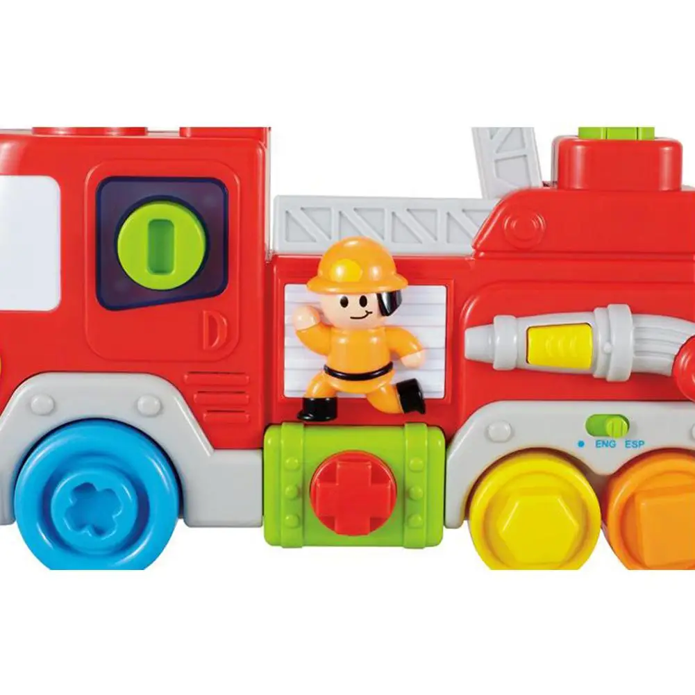 

Fire Truck with Light Music Electric Fire Truck Children Educational Cartoon Toy