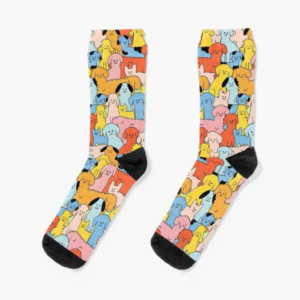 

Pup Rally The Peach Fuzz Crew Socks Autumn Cotton Best Sports Girls Black Short Cute Unisex Breathable Comfortable Cartoon