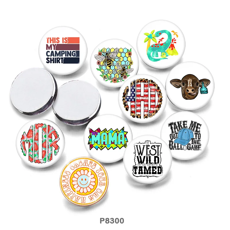 Pattern 12mm/18mm/20mm/25mm/30mm Round Glass Cabochon Flat Back Making Findings P8300
