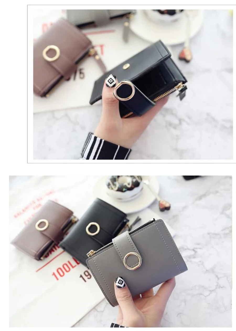 Women Wallets Small Fashion Brand Leather Purse Ladies Card Bag For Women Clutch Women Female Purse Money Clip Wallet