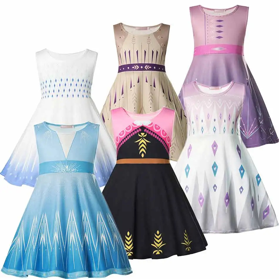 Платье для девочек Снежная королева Эльза 2 принцессы | Детская одежда и обувь