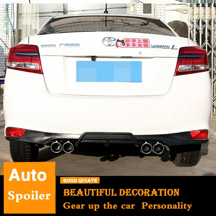 Для Toyota Vios Yaris тела комплект спойлер 2017 2018 2019 L задний бампер диффузор защитные