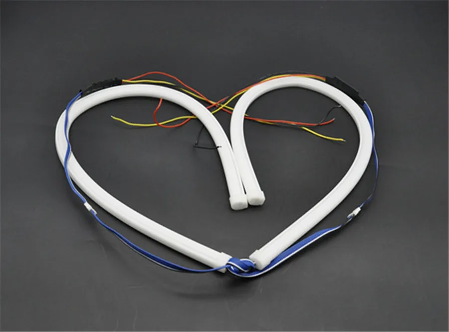 Гибкая Двухцветная светодиодная лента белый + янтарный свет 60 см/45 см/30 см с