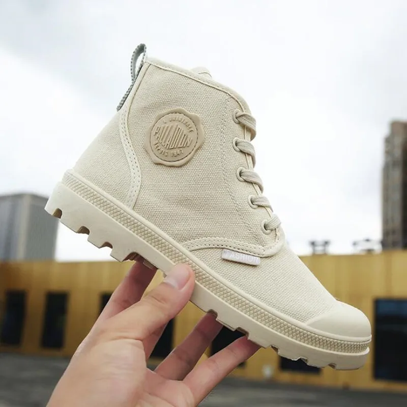 2020 г. Новые женские ботинки высокие уличные повседневная женская парусиновая