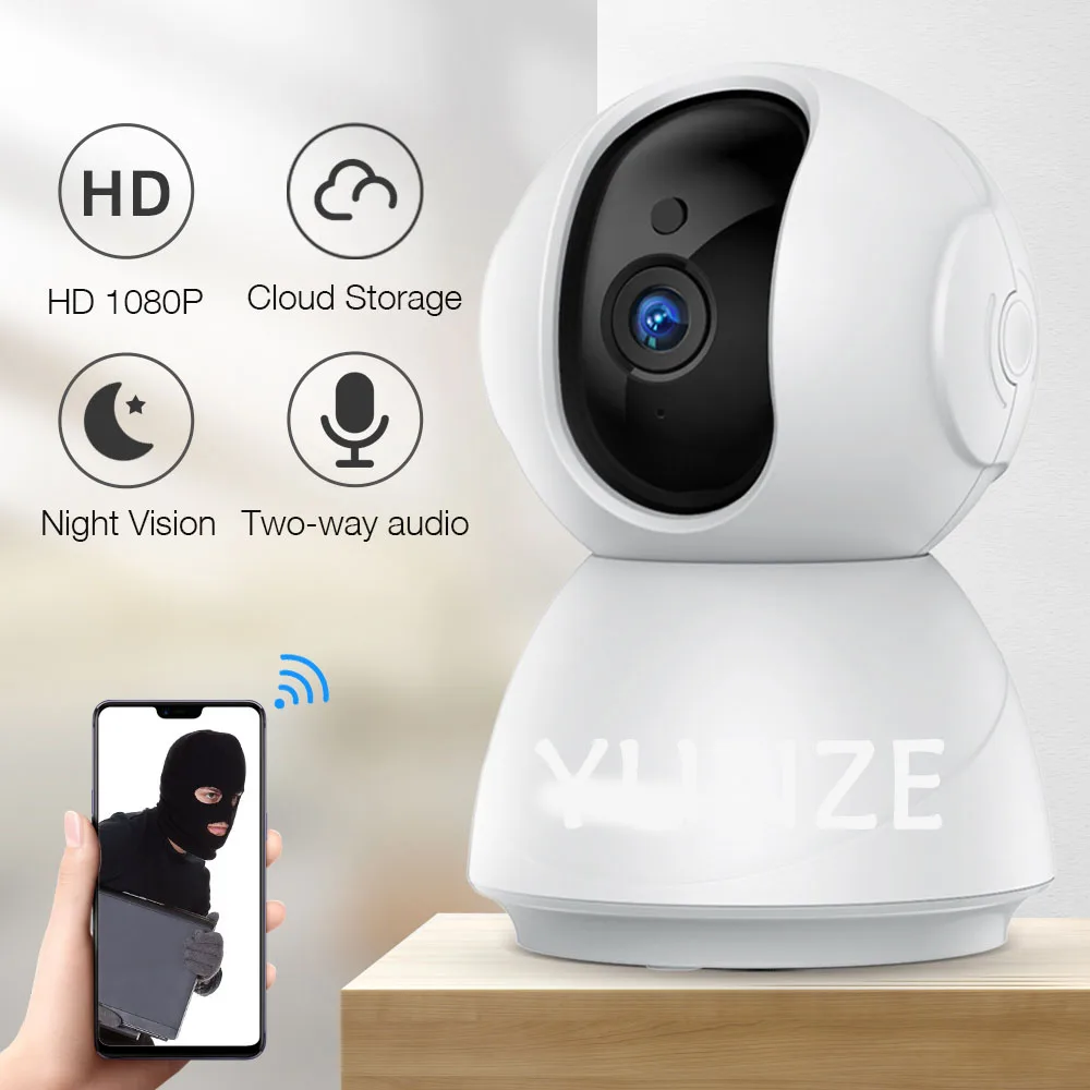 

1080P 2MP Home Security Baby Monitor MINI IP Camera WI-FI CCTV Surveillance Two Way Audio IR Night Vision Pet Camera P2P