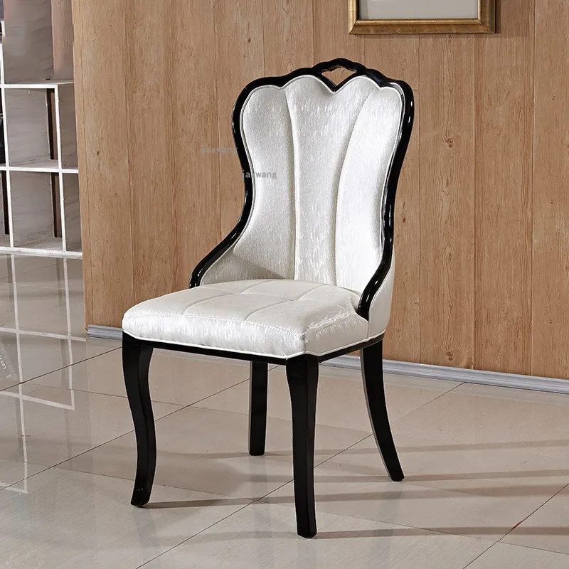 Европейские обеденные стулья из массива дерева современный минималистичный