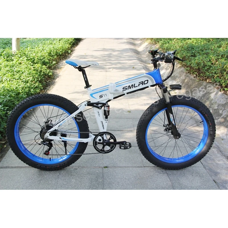 Verkaufen Elektrische Bike 1000W 7 Geschwindigkeiten 48V 14ah Batterie/10ah 26*4 Zoll Fett Reifen Berg Herren E-Bike Mit LCD Display Klapp EBike