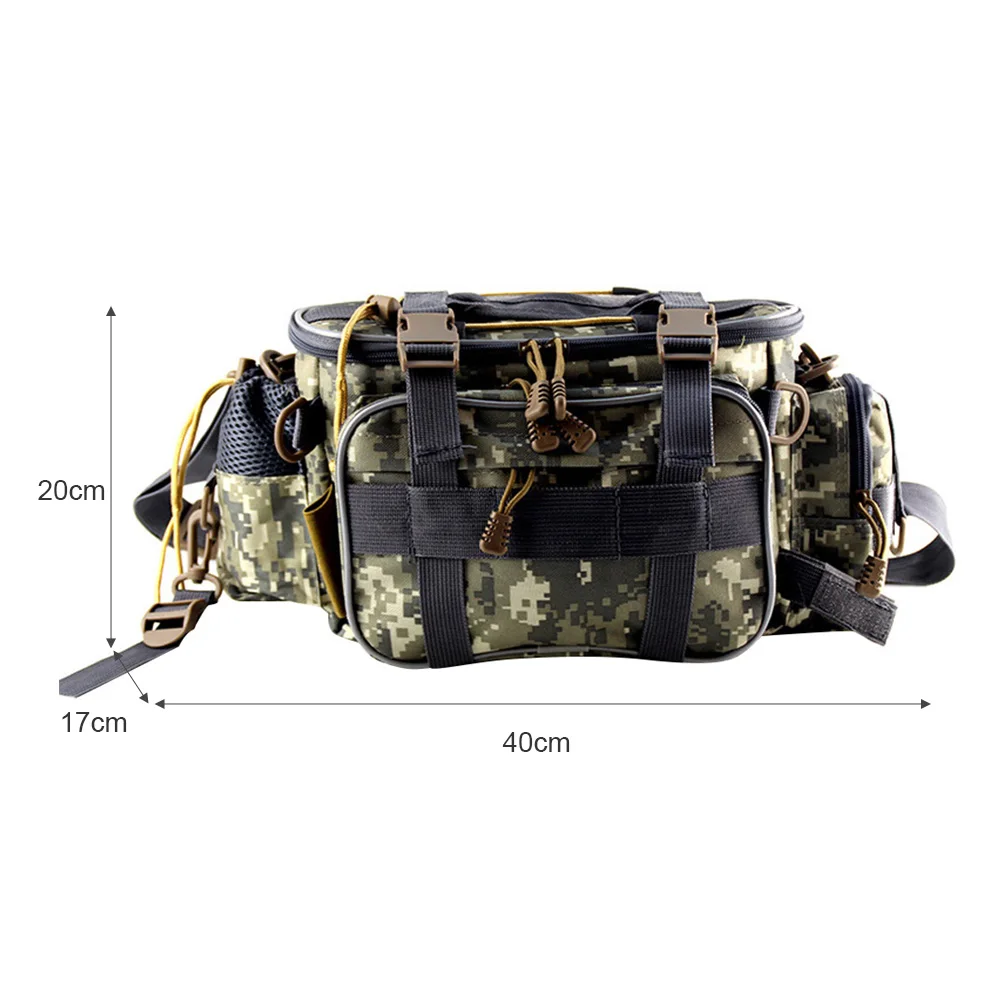 

Multifunctional Waterproof Fishing Bag Outdoor Sports Waist Pack Fishing Lures Gear Storage Bag Single Crossbody Bags