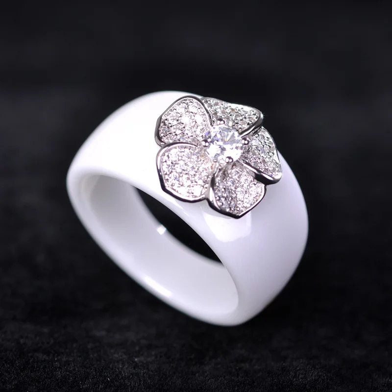 Медные сережки и кольца MECHOSEN Роскошные Ювелирные наборы из белой керамики с