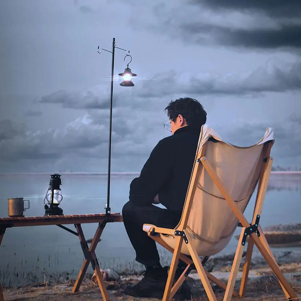 

Многофункциональный уличный портативный держатель из алюминиевого сплава для кемпинга, лампа, освещение для кемпинга, двухсторонний Однор...