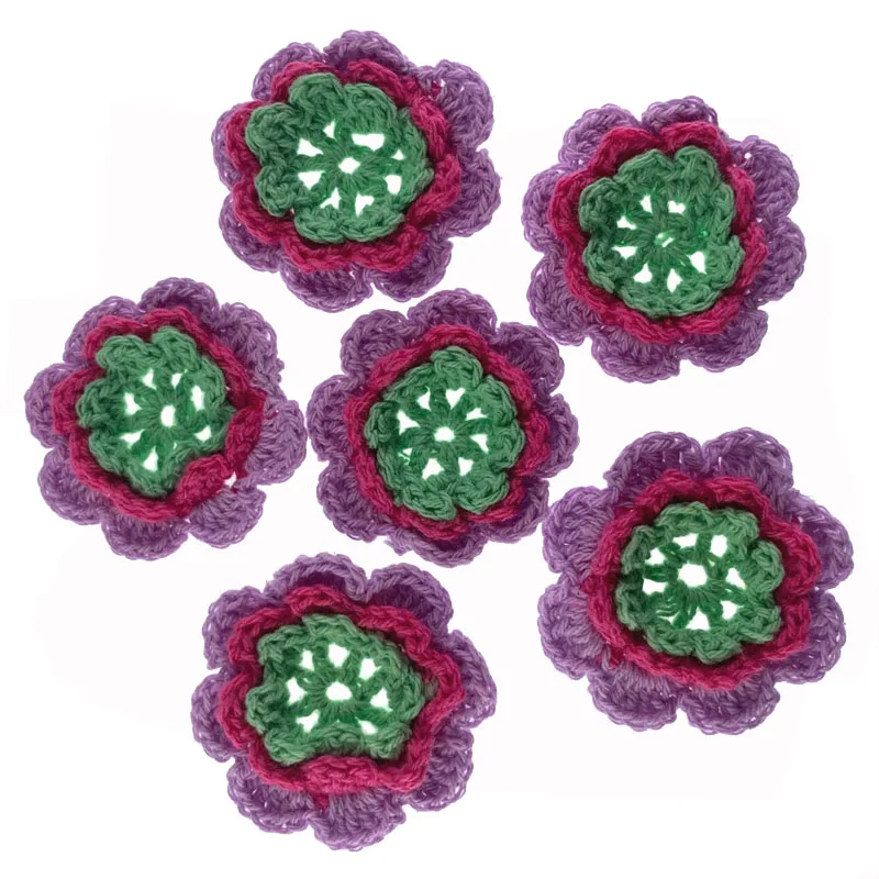 Вязаные крючком цветы ручной работы с аппликацией вязаные цветочные коврики для